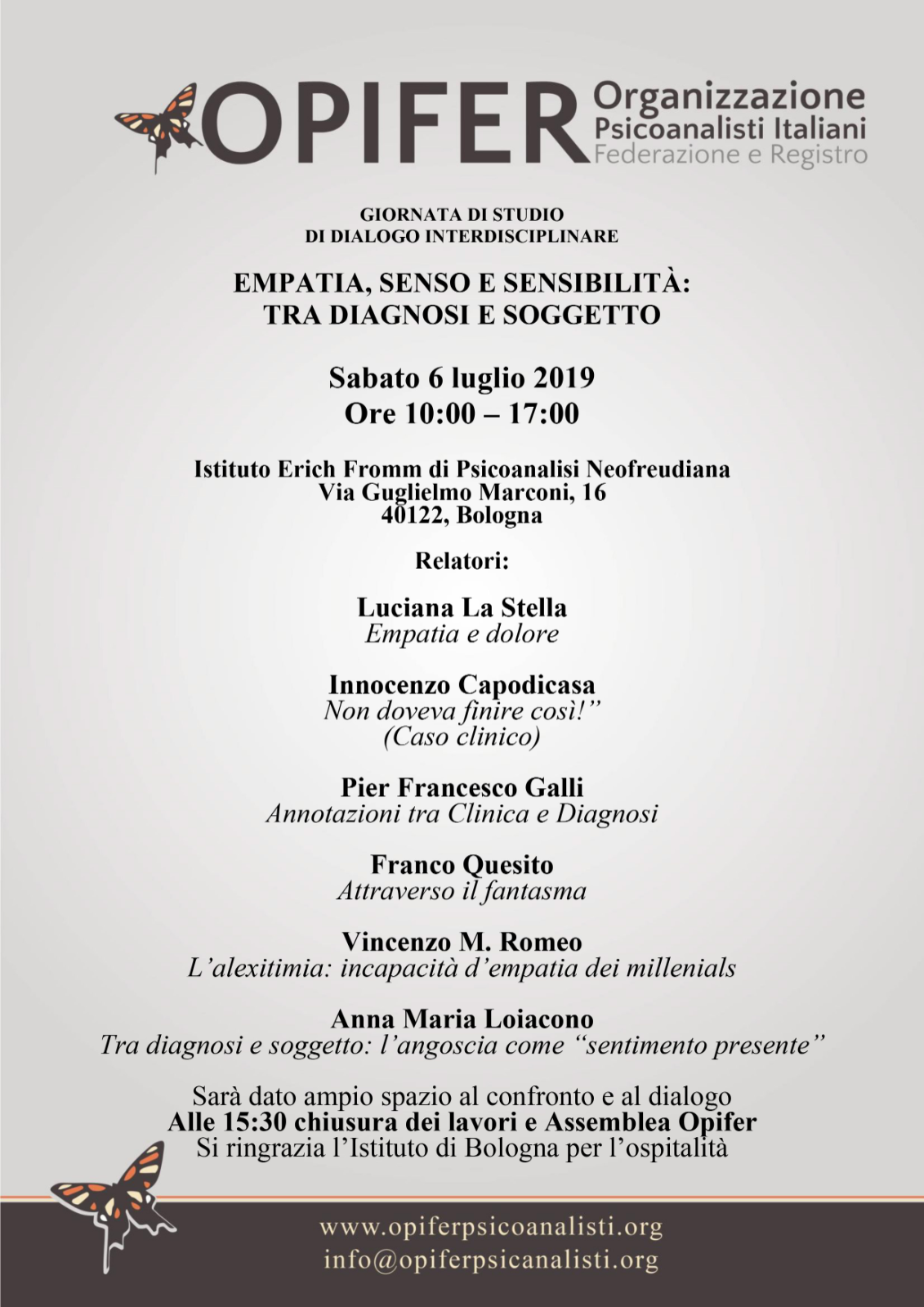 EMPATIA, SENSO E SENSIBILITÀ: <BR>TRA DIAGNOSI E SOGGETTO